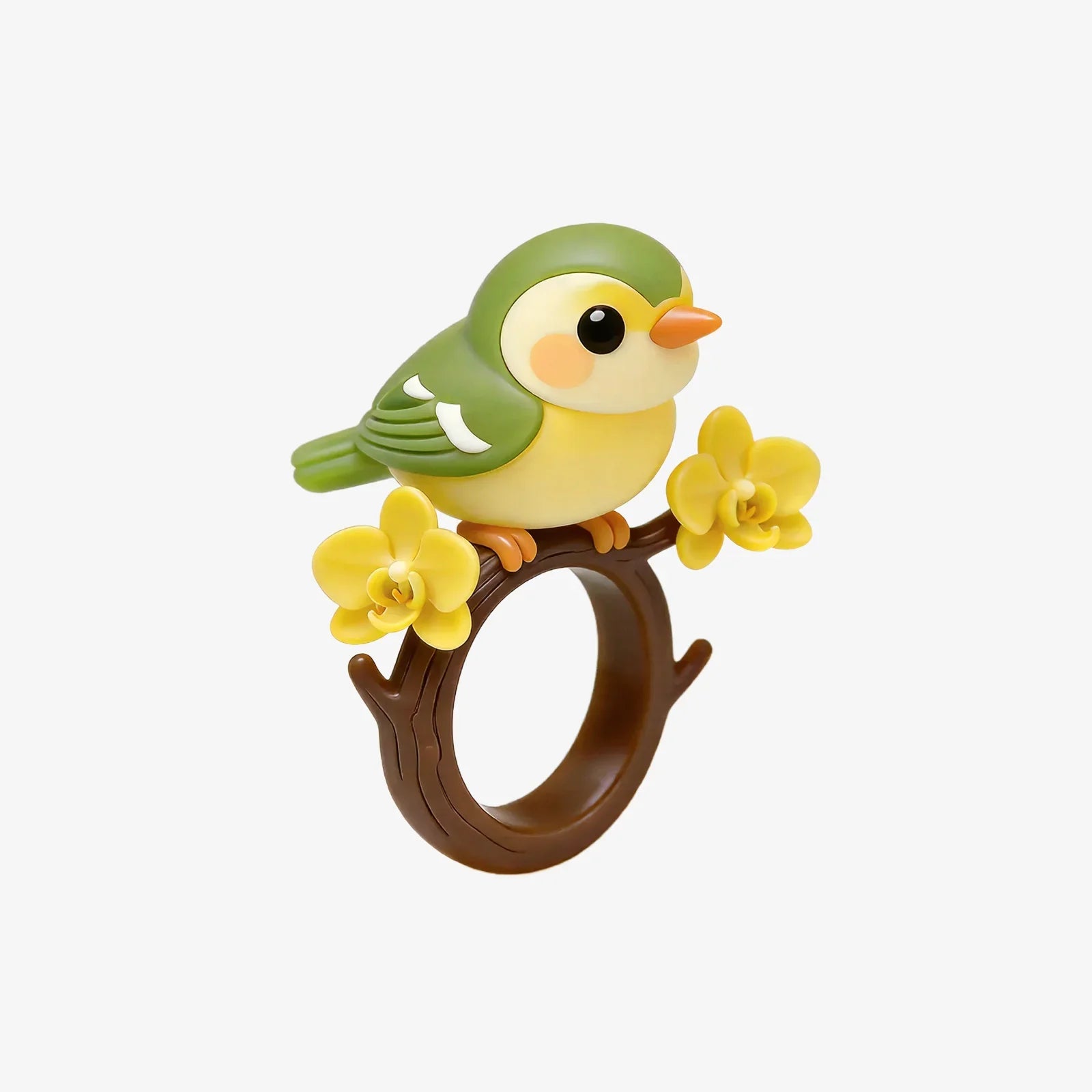 Cute Bird Yellow Flower Ring