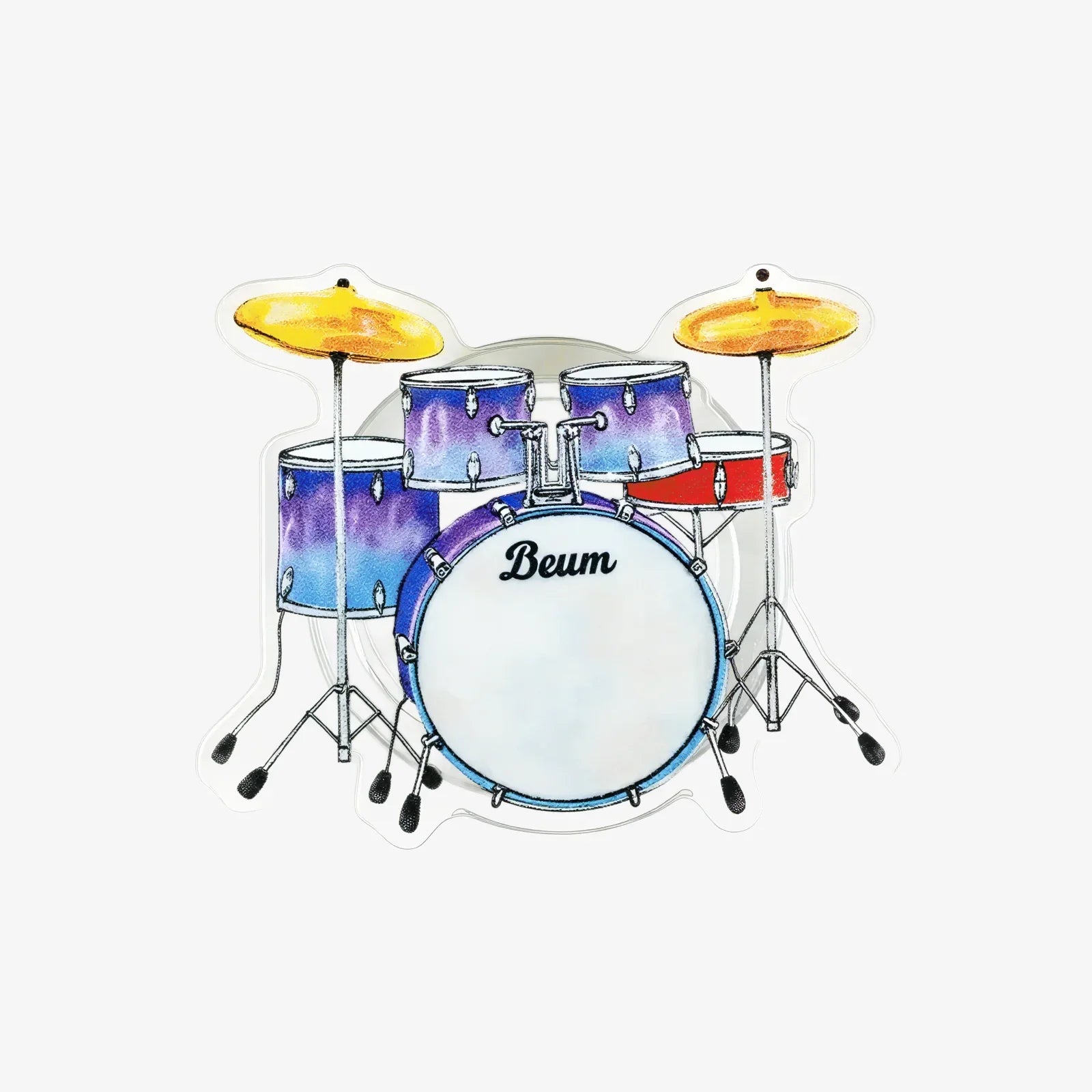 Colorful Drum Set Phone Grip Stand
