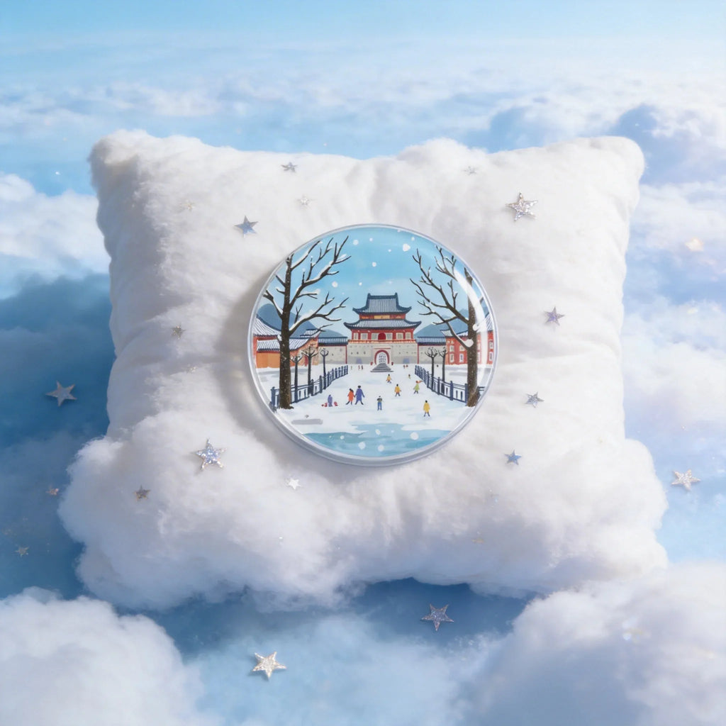 Winter Ancient Architecture Scenery Phone Grip Stand