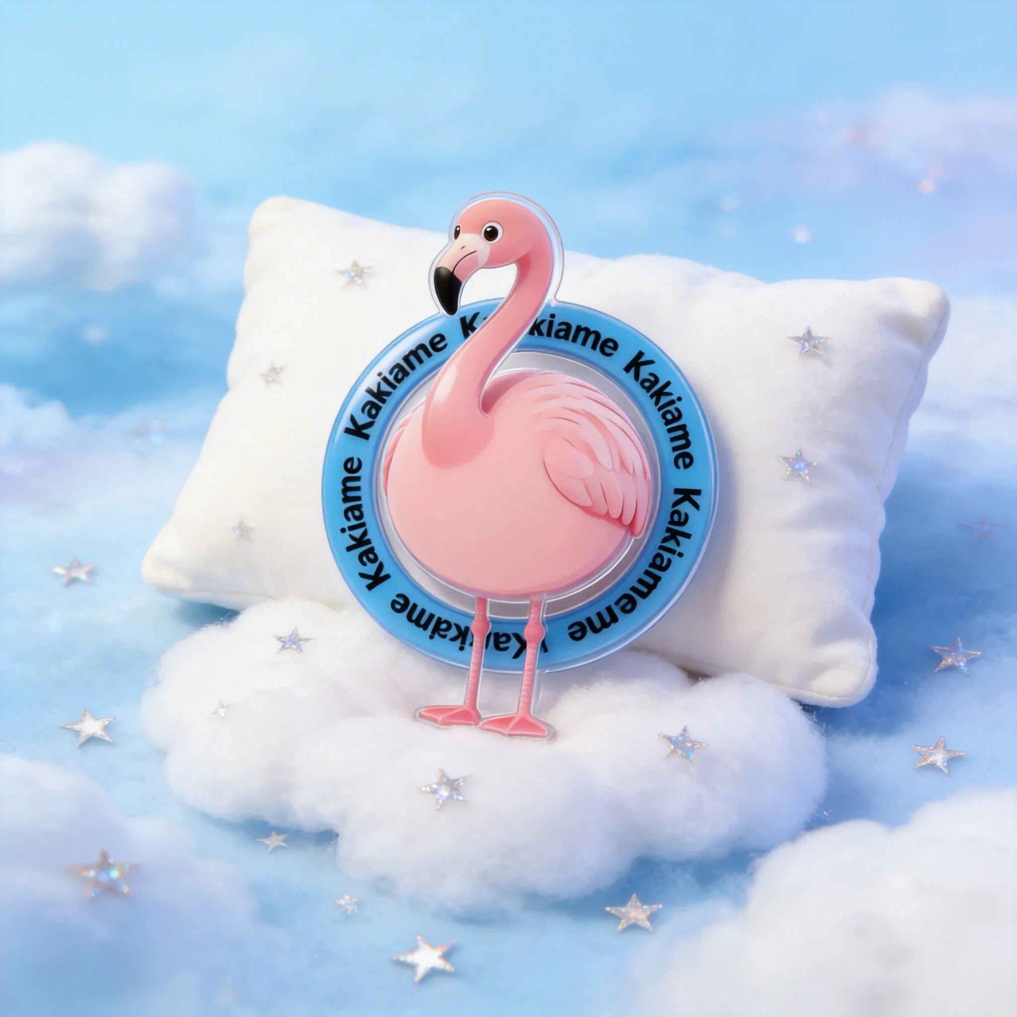 Pink Flamingo Ring Phone Grip Stand