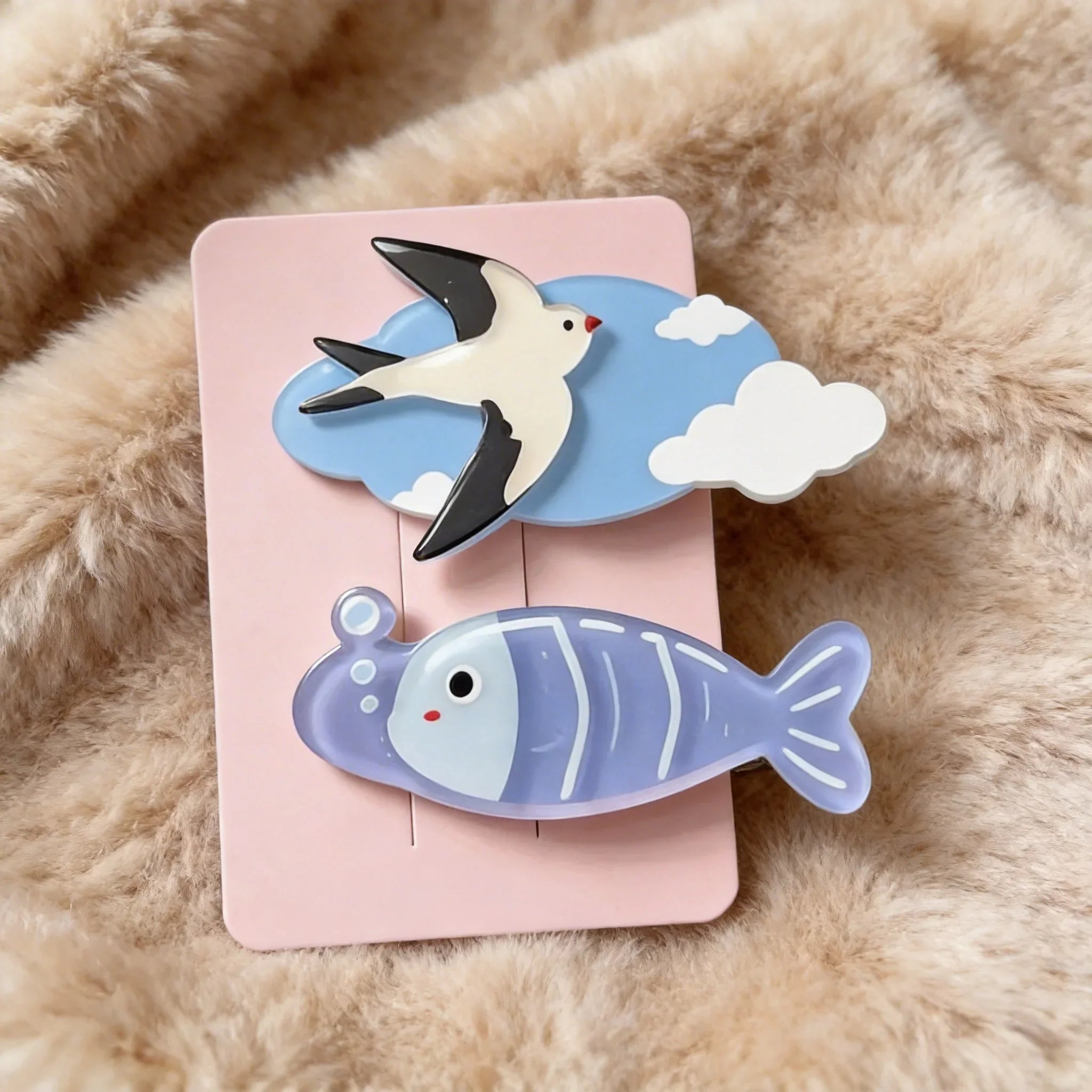 Bird Fish Hair Clip