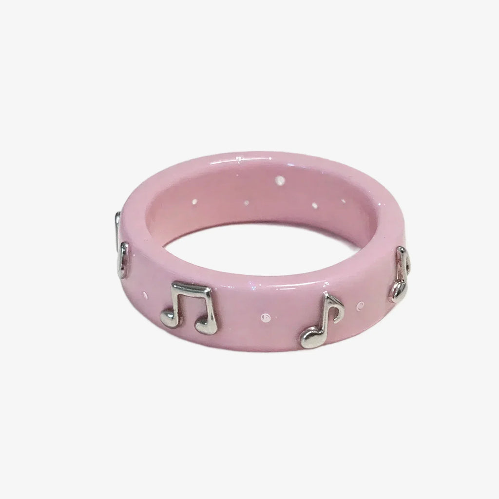 Pink Music Note Style Ring