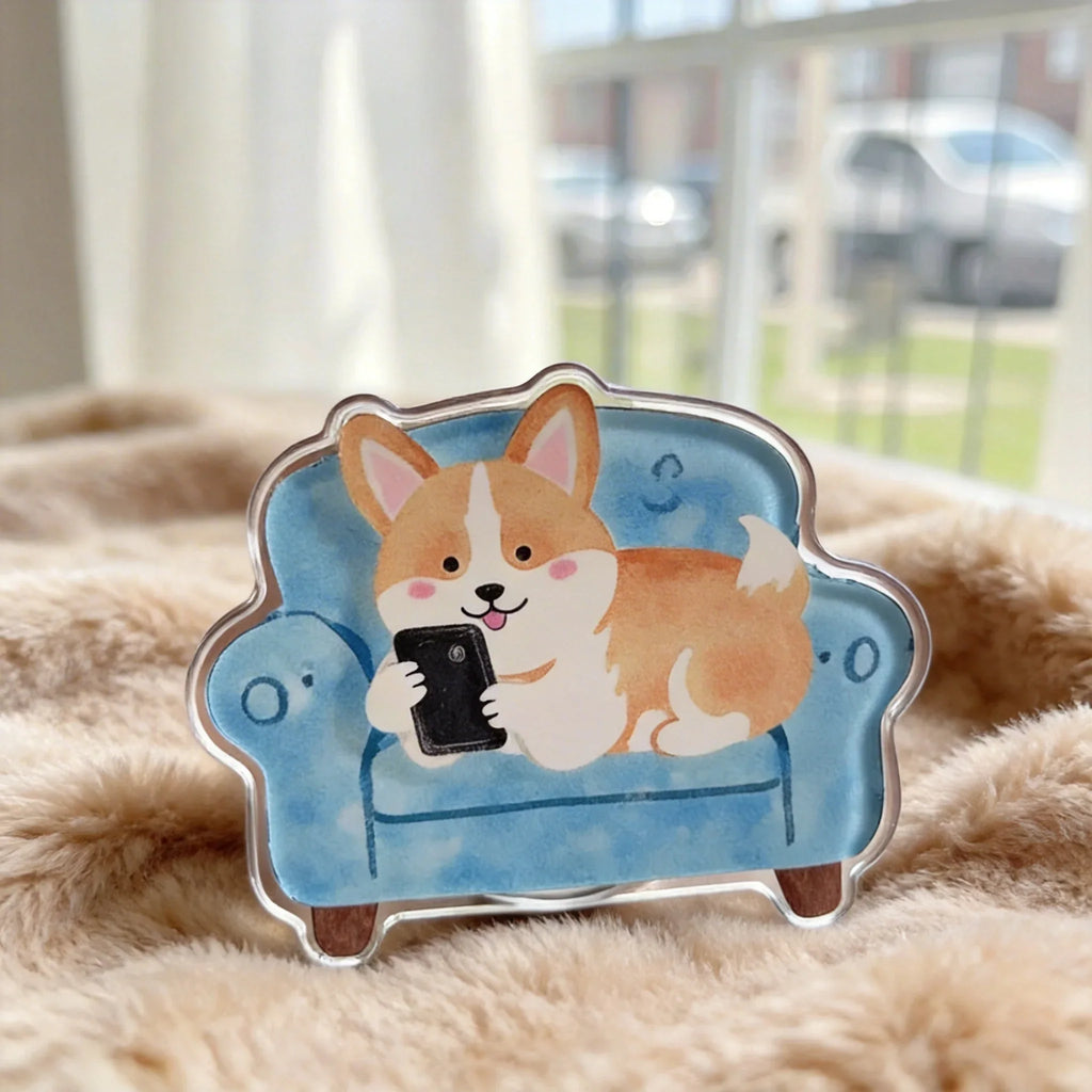 Cute Dog Sofa Daily Phone Grip Stand