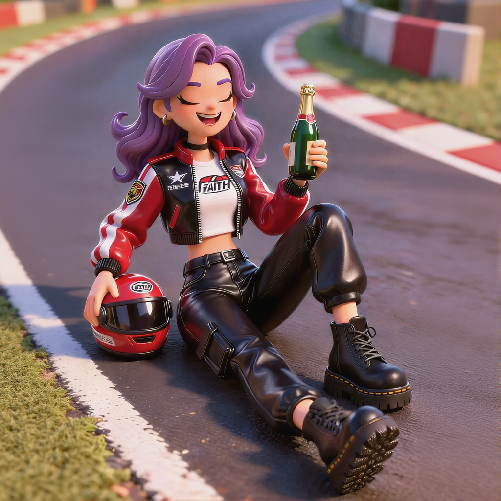 Racing Girl Figure