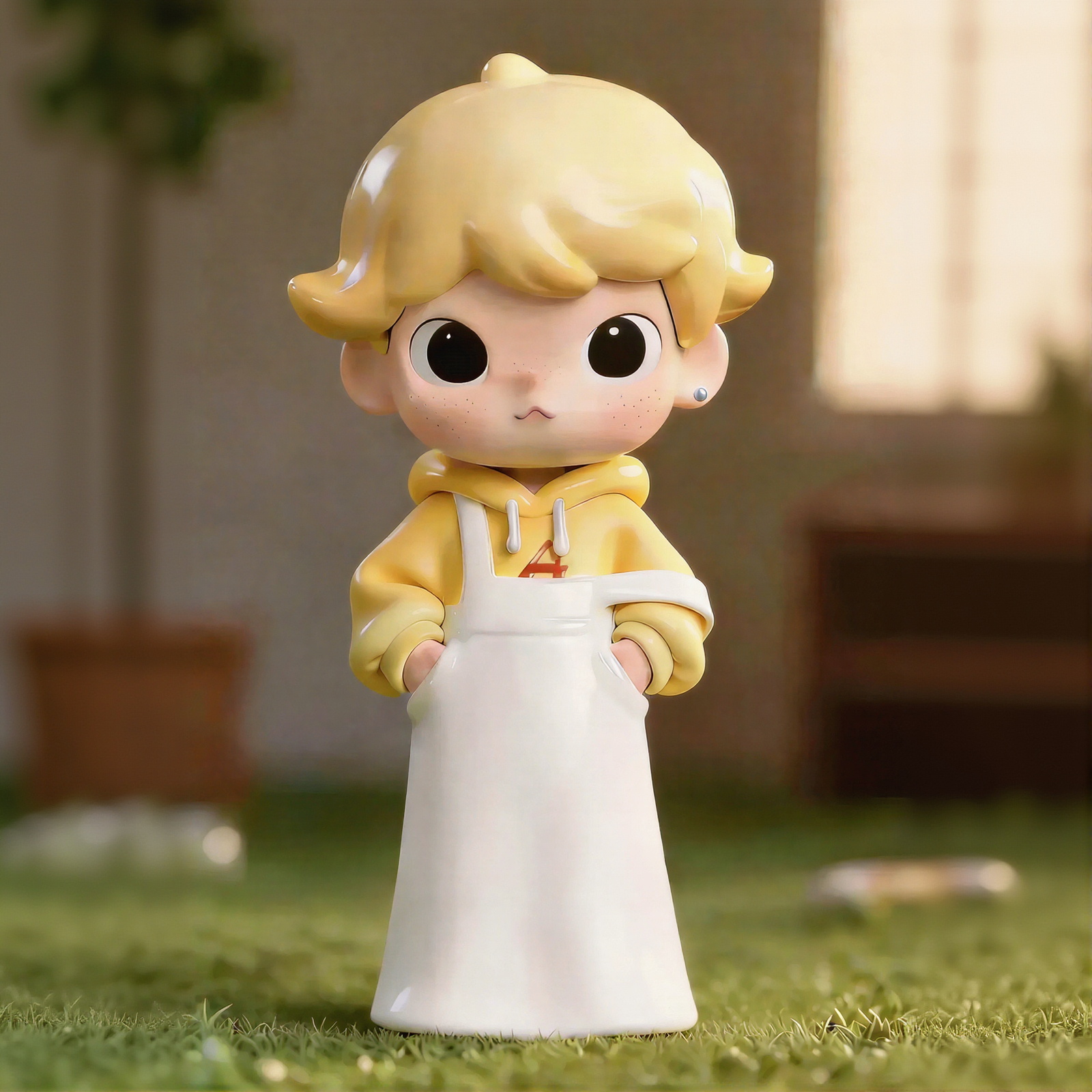 Cute Yellow Dress Girl Figure