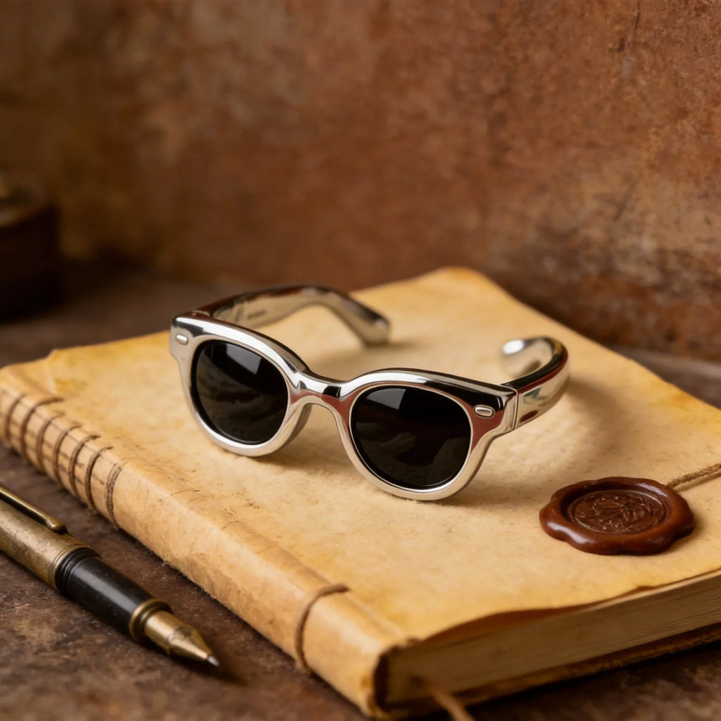 Vintage Silver Frame Sunglasses Ring