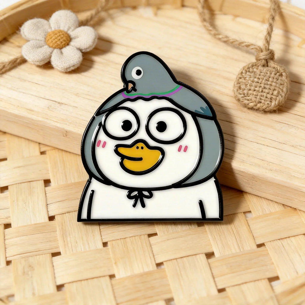 Cute Penguin and Bird Fridge Magnet