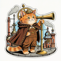 Steampunk Cat Phone Grip Stand