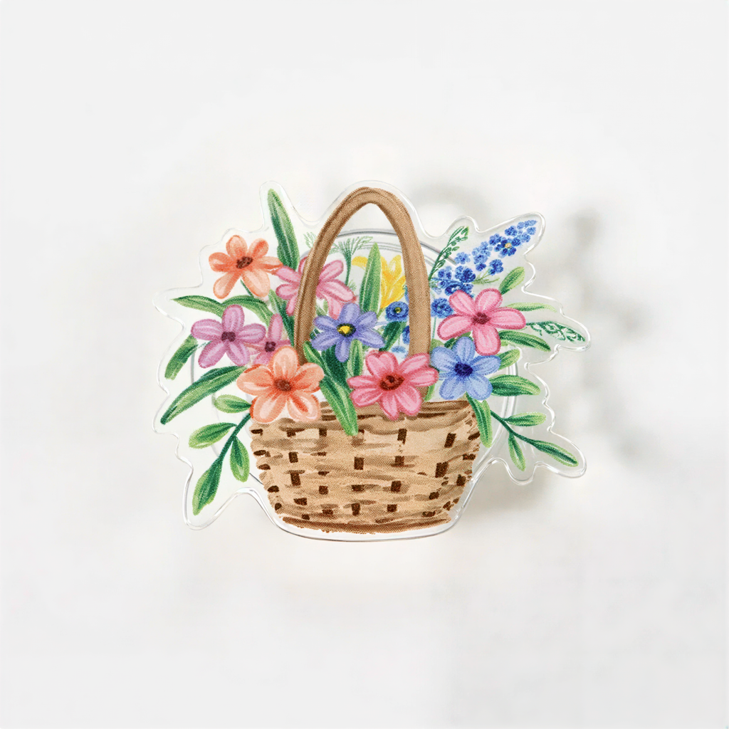 Colorful Flower Basket Phone Grip Stand