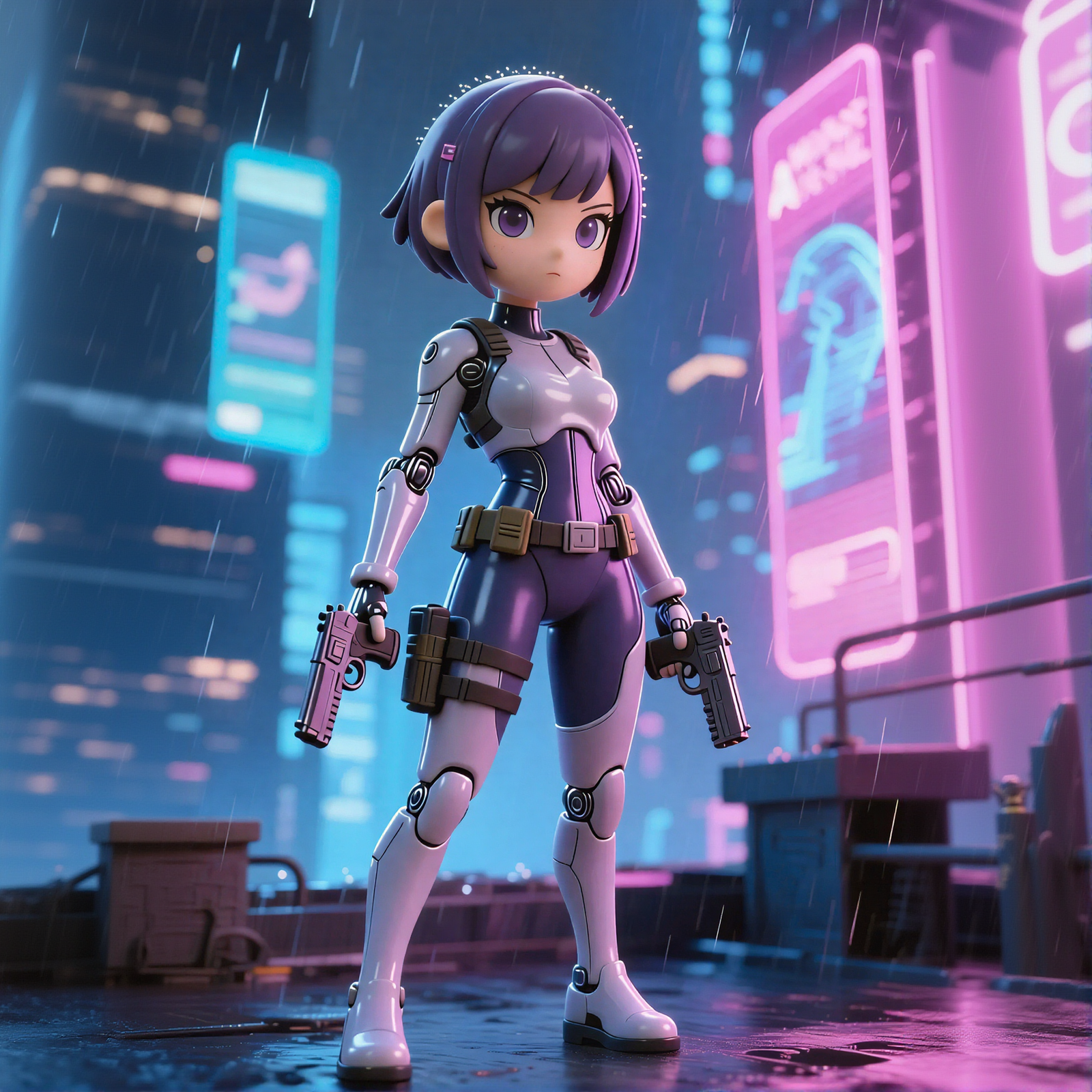 Cyber Style Girl Figure