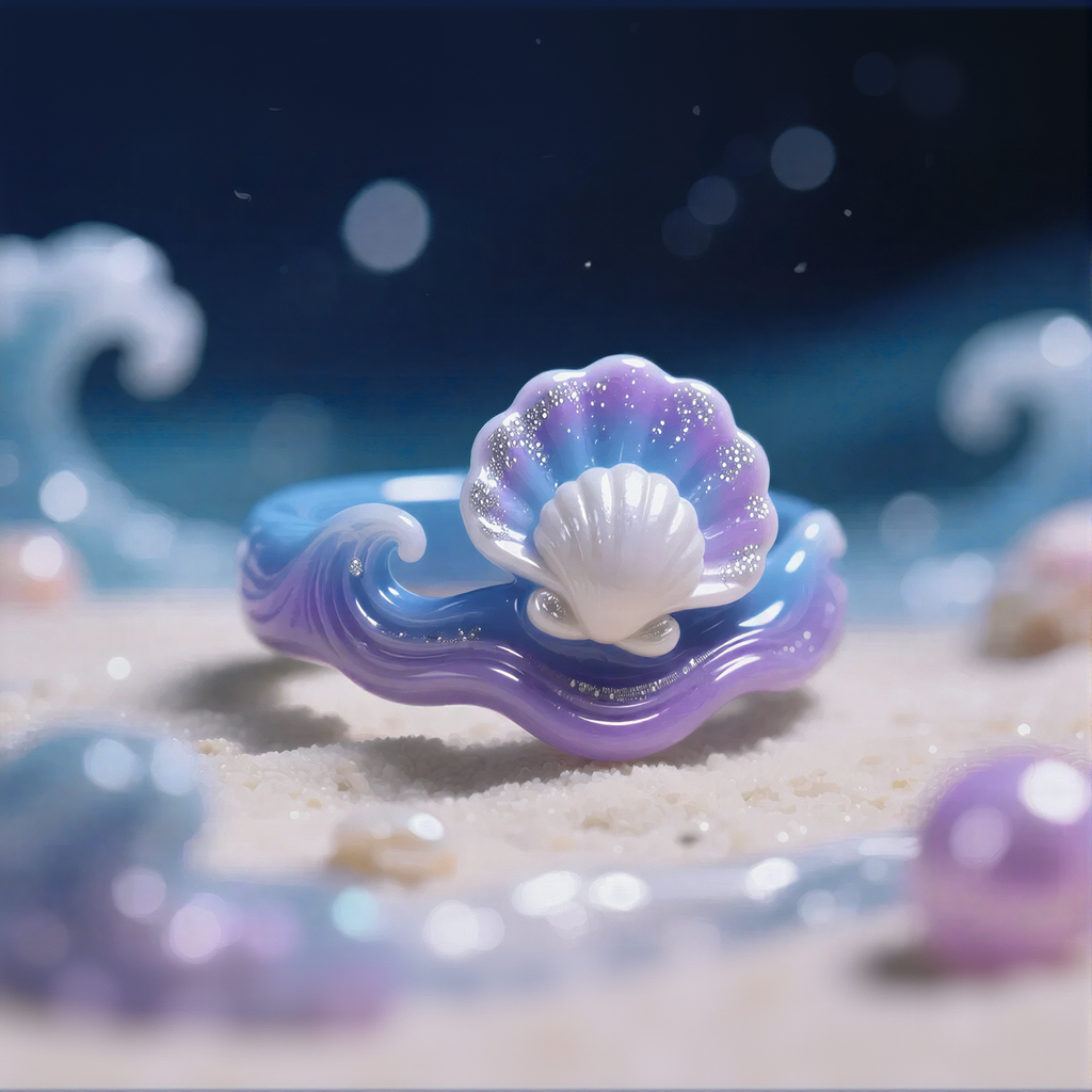 Seashell And Wave Rings