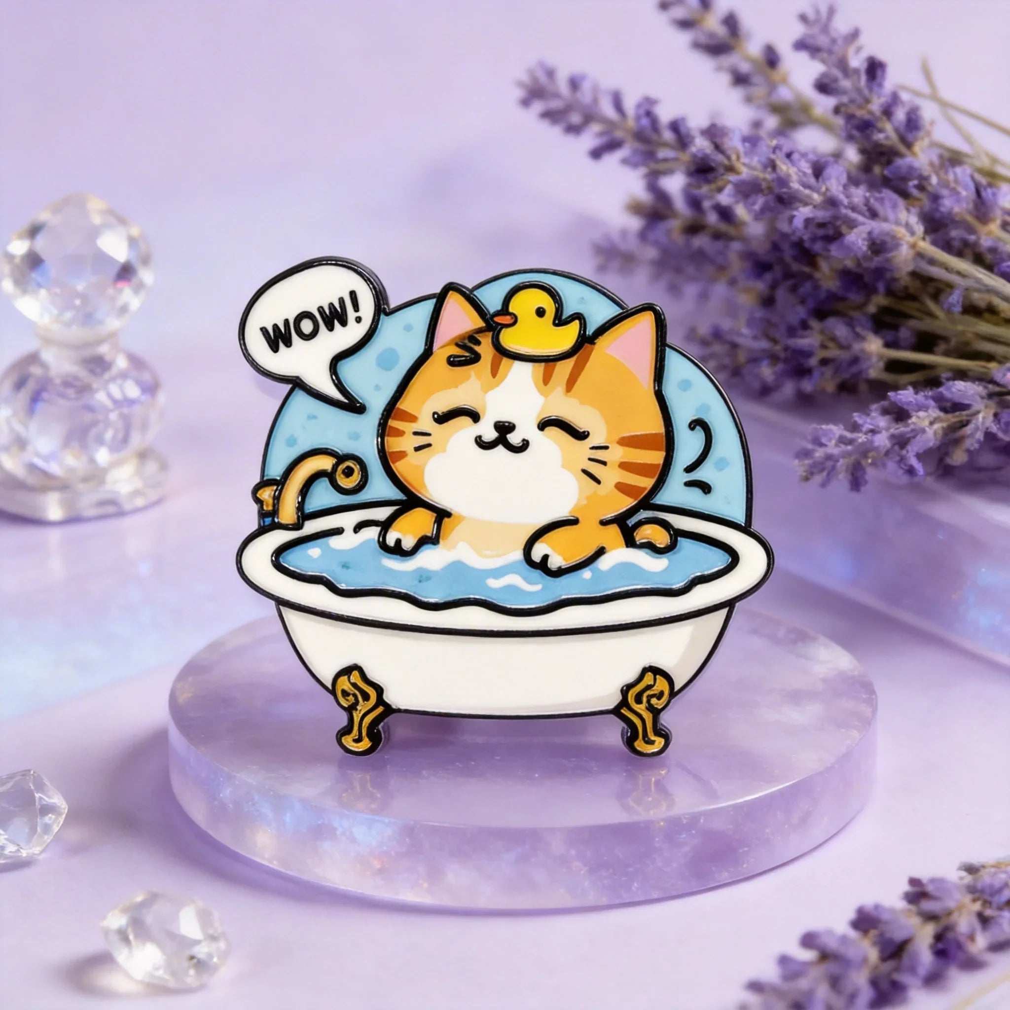 Cat Bathing Fun Fridge Magnet