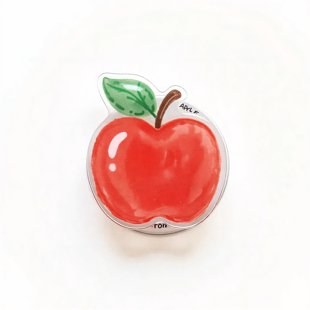 Cute Red Apple Phone Grip Stand