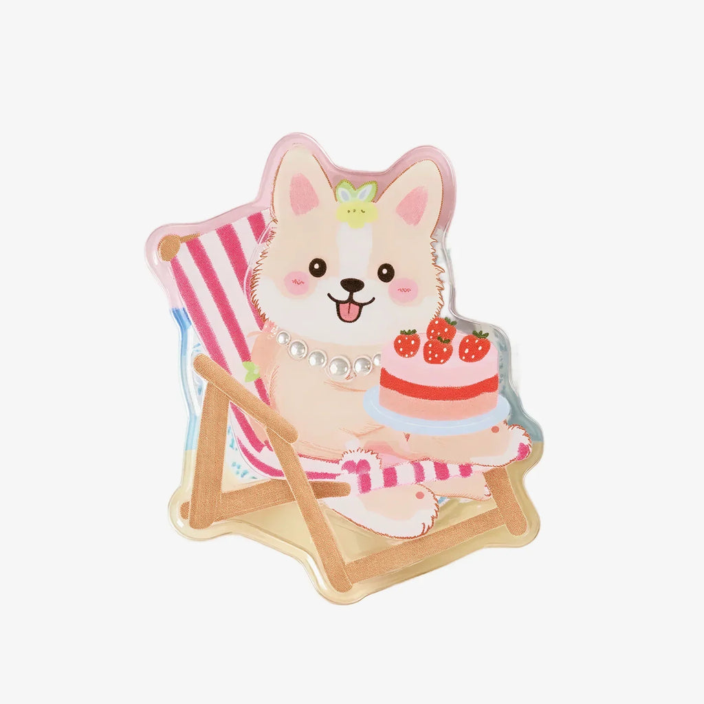 Beach Cute Dog Phone Grip Stand