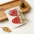 Strawberry Popsicle Hair Clip