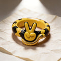 Snake Peace Sign Ring