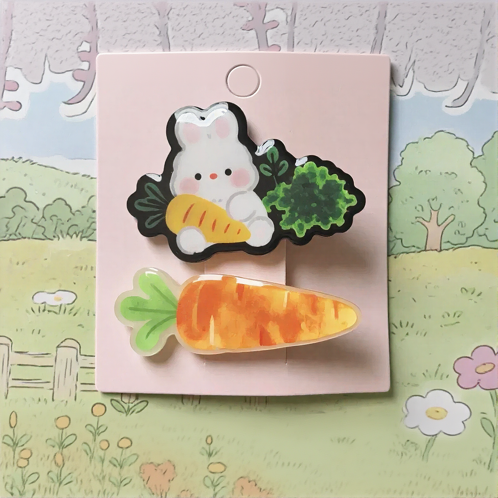 Cute Rabbit Carrot Hair Clip