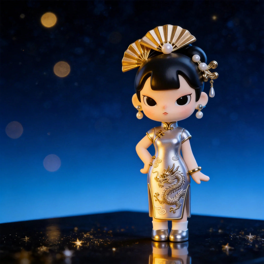 Cheongsam Dragon Pattern Figure