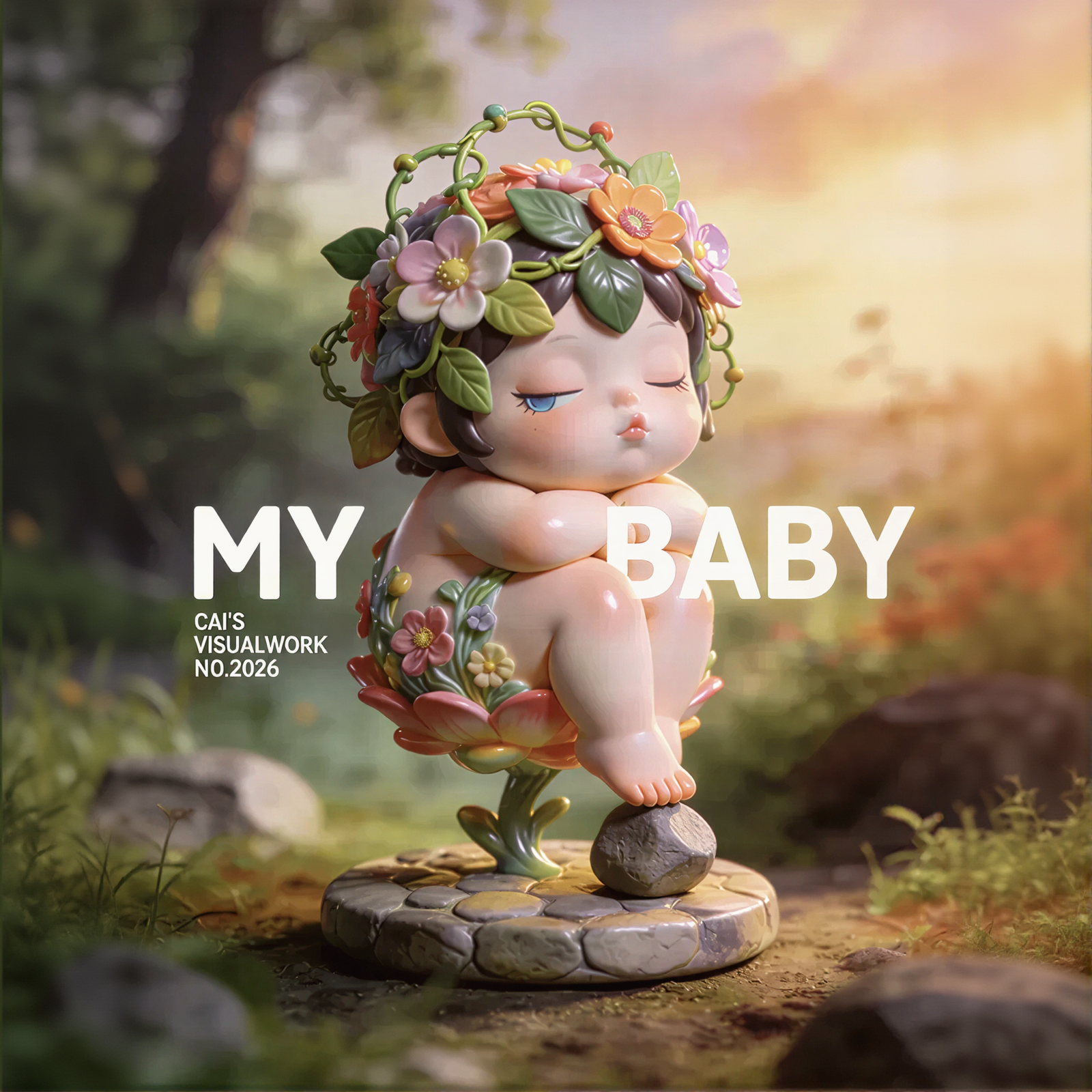 Floral Elf Figurine