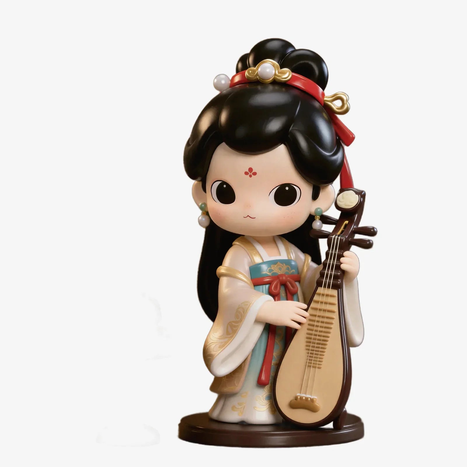Ancient Style Pipa Playing Figure