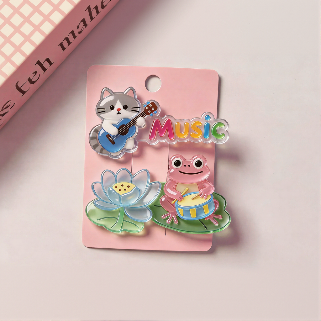 Cute Music Element Hair Clip