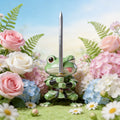 Sword Holding Cute Frog Figure