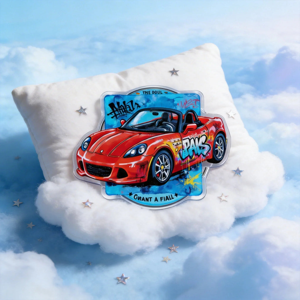 Graffiti Sports Car Phone Grip Stand