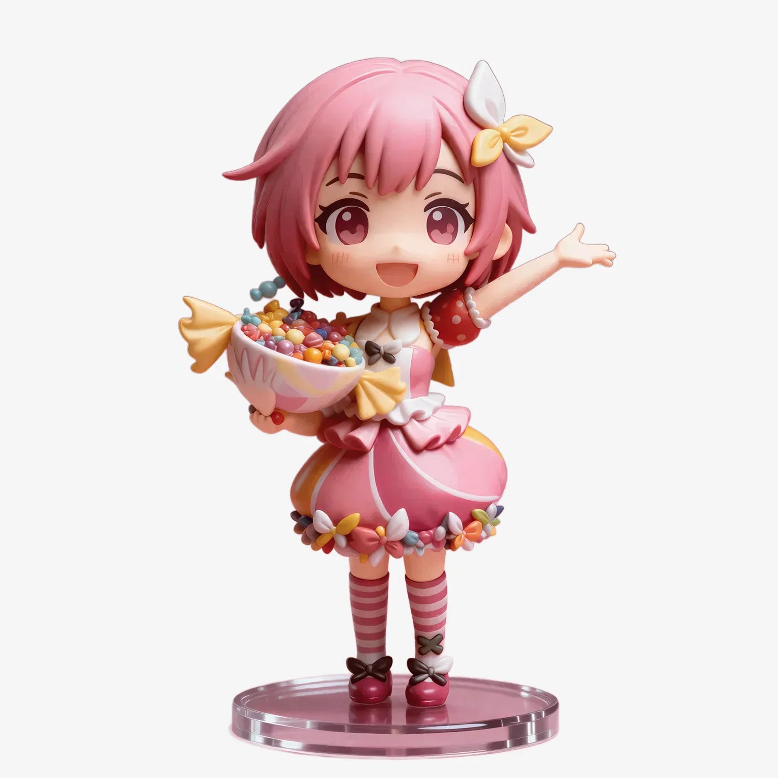 Pink Dress Candy Girl Q Version Figure