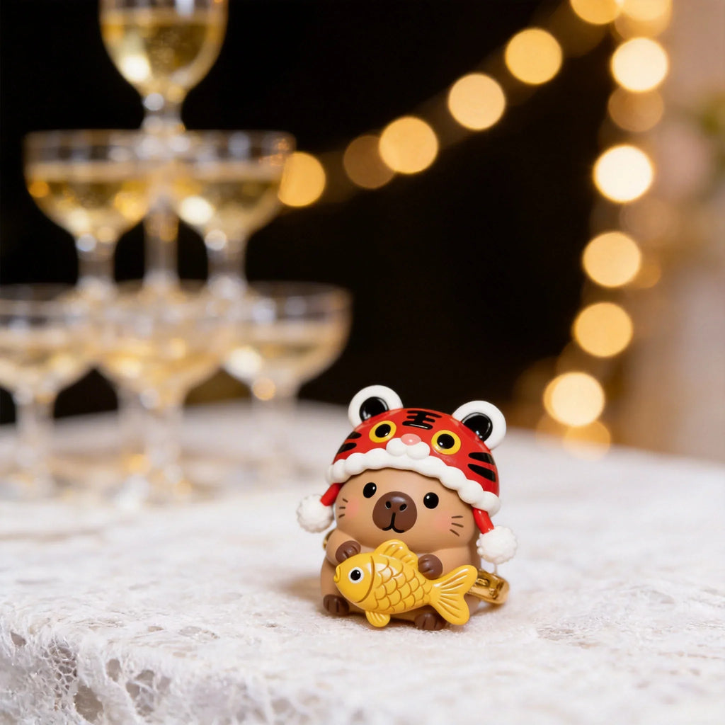 Tiger Hat Cute Creature Ring