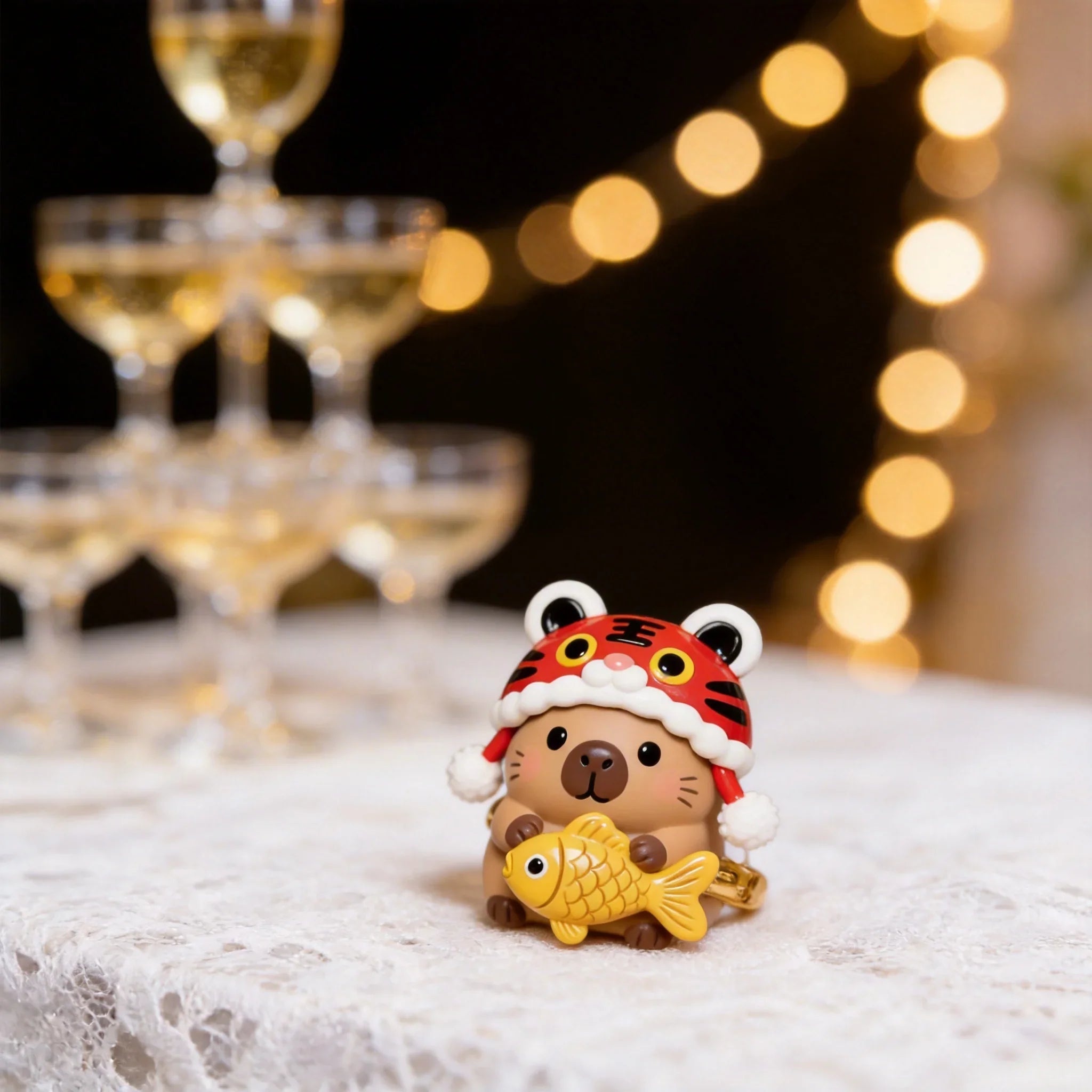 Tiger Hat Cute Creature Ring