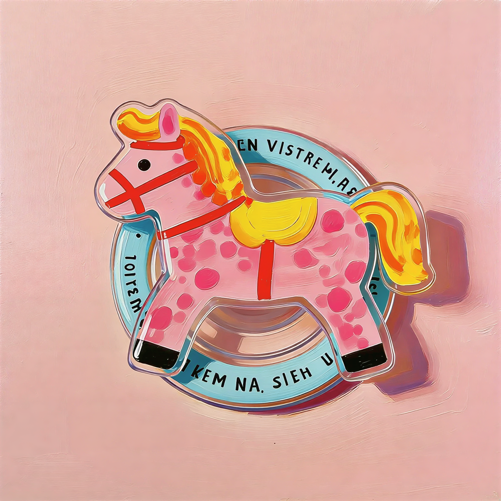 Pink Spotted Pony Phone Grip Stand