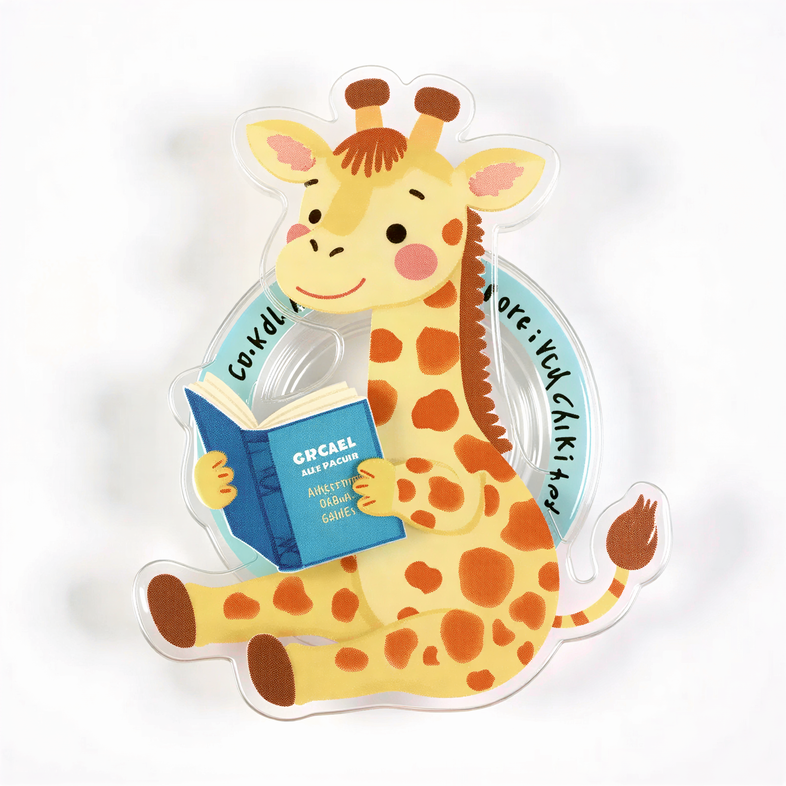 Giraffe Loves Reading Phone Grip Stand
