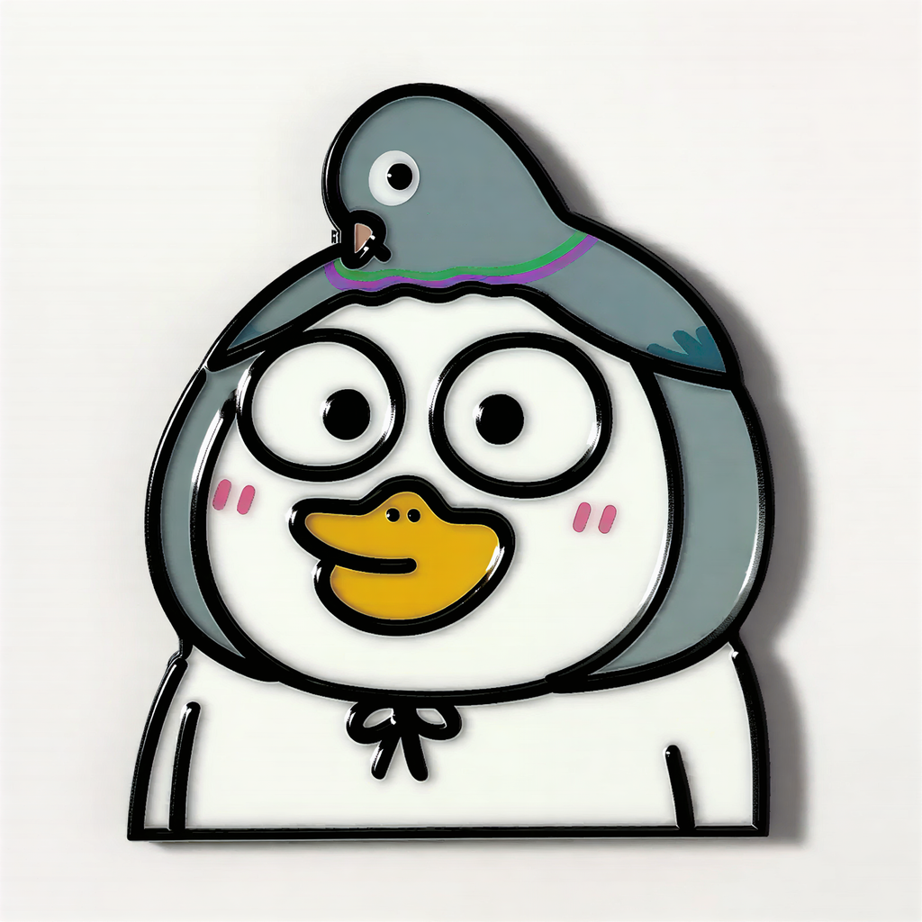 Cute Penguin and Bird Fridge Magnet