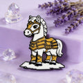 Armored White Horse Fridge Magnet