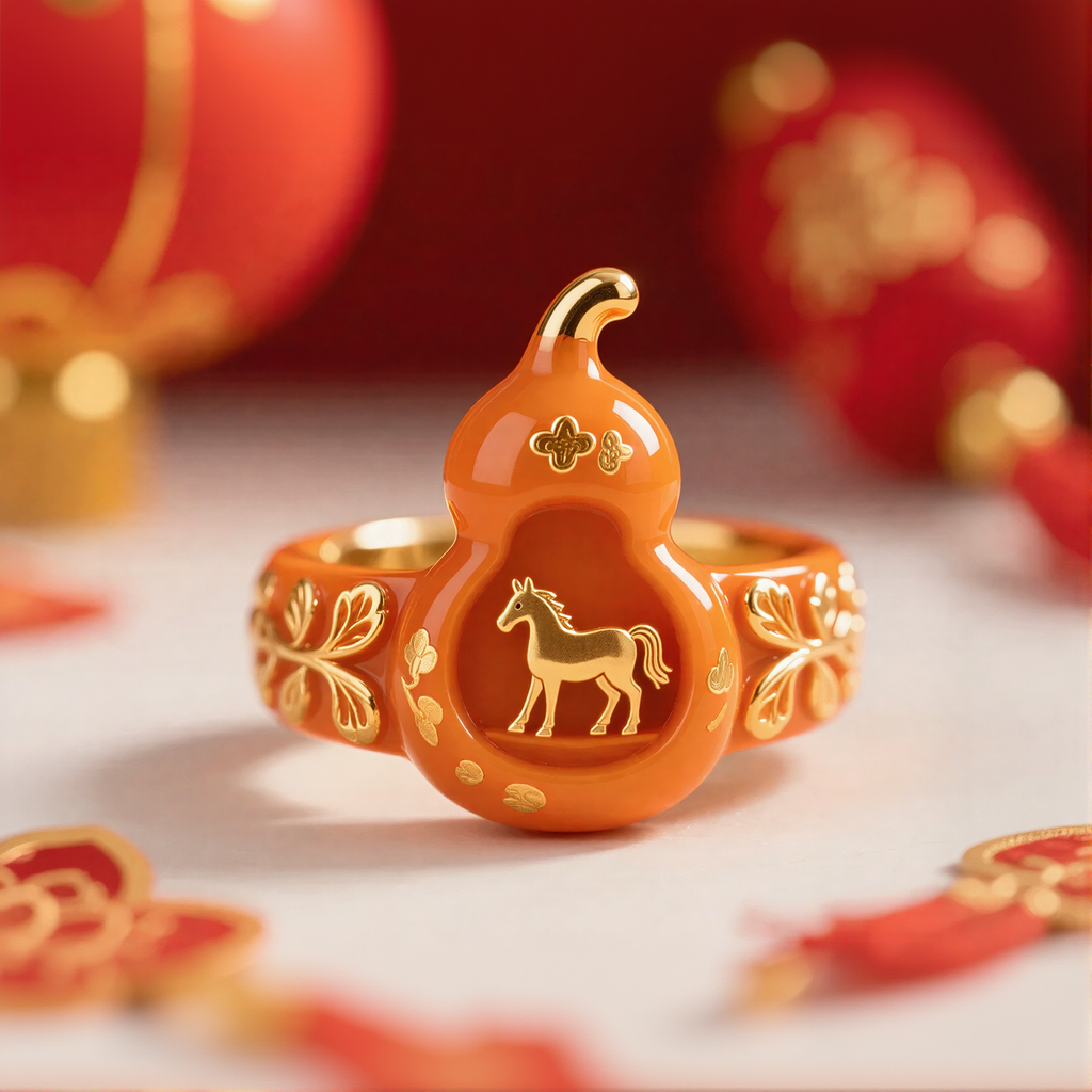 Gourd Horse Shaped Decor Ring