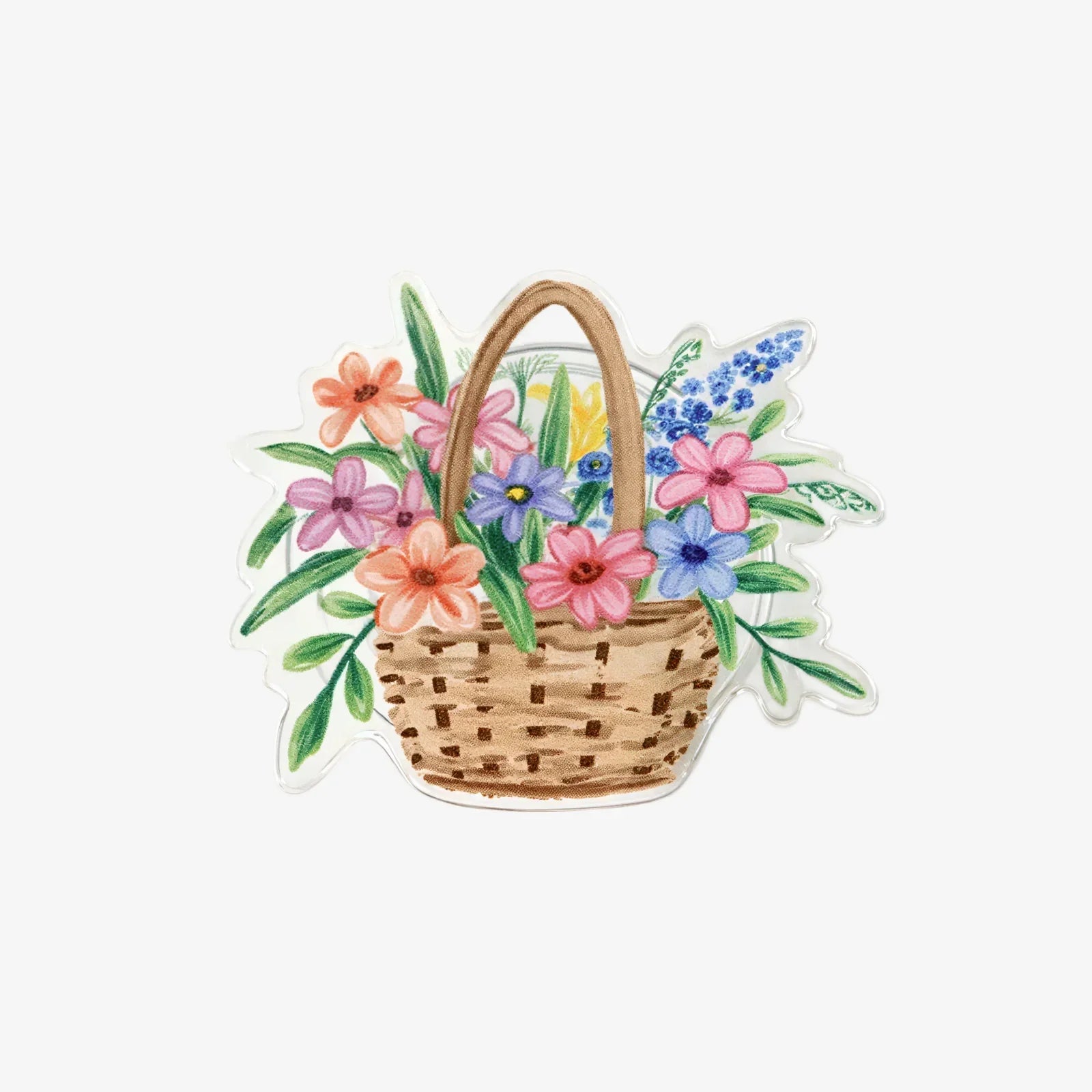 Colorful Flower Basket Phone Grip Stand