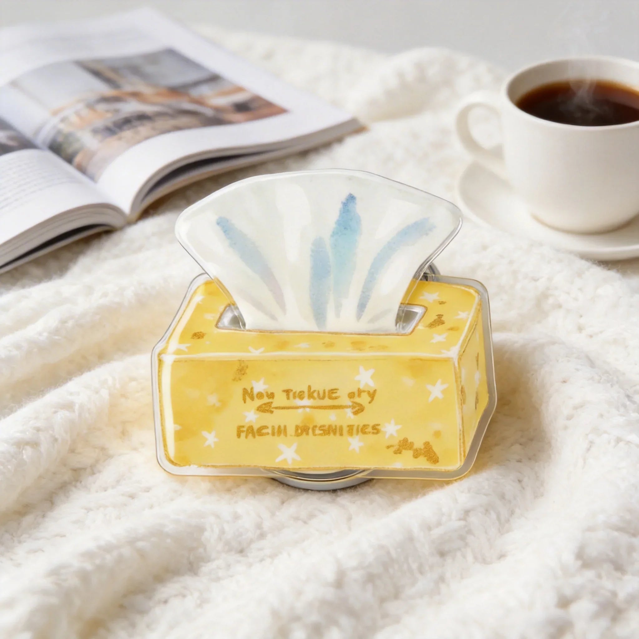 Fresh Tissue Box Phone Grip Stand