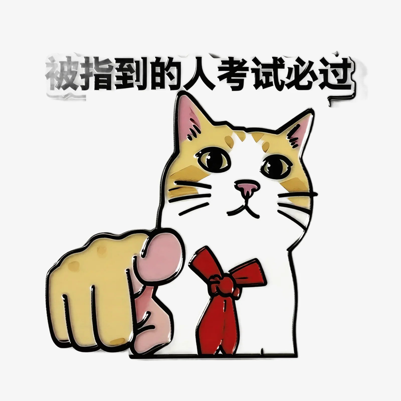 Pass Exam Cat Fridge Magnet