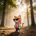 Trendy Cool Cat Figure