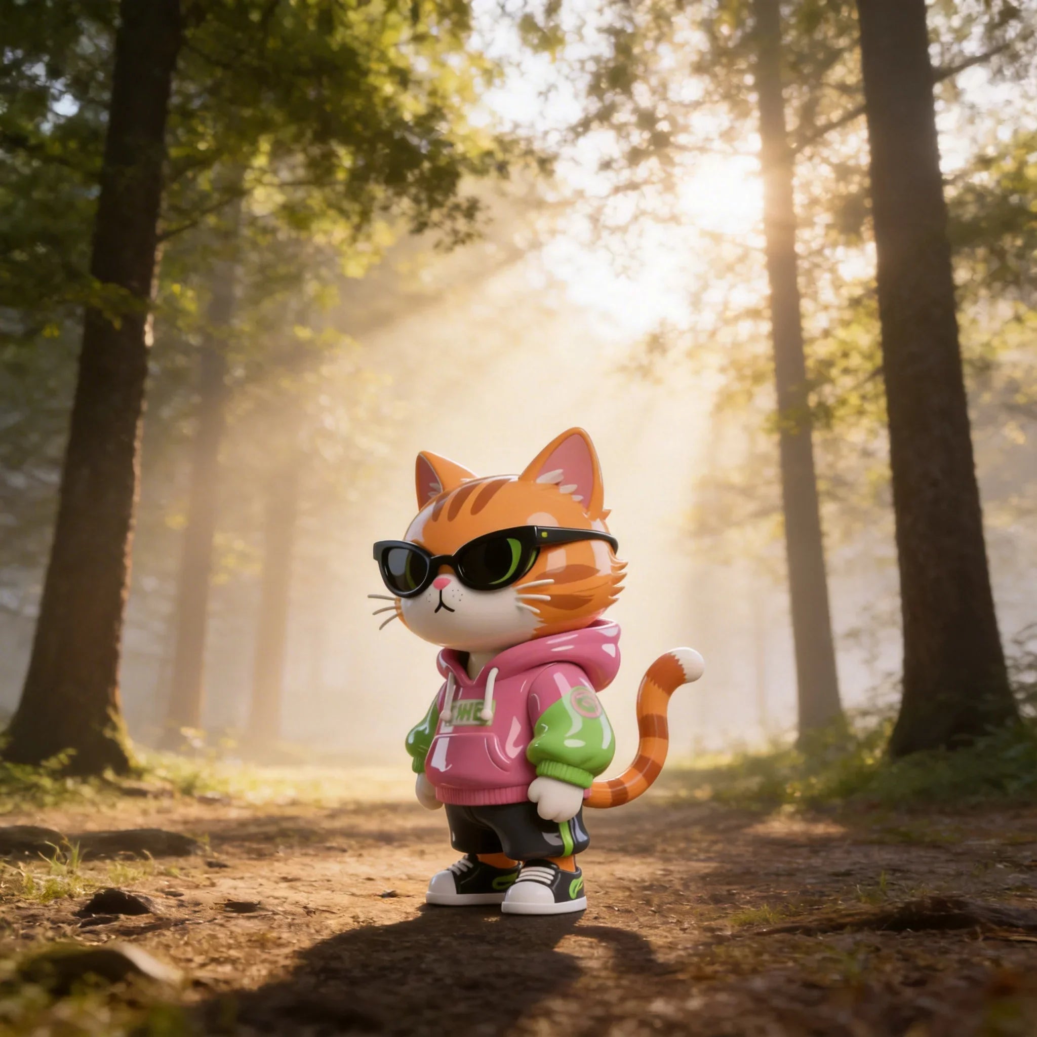 Trendy Cool Cat Figure