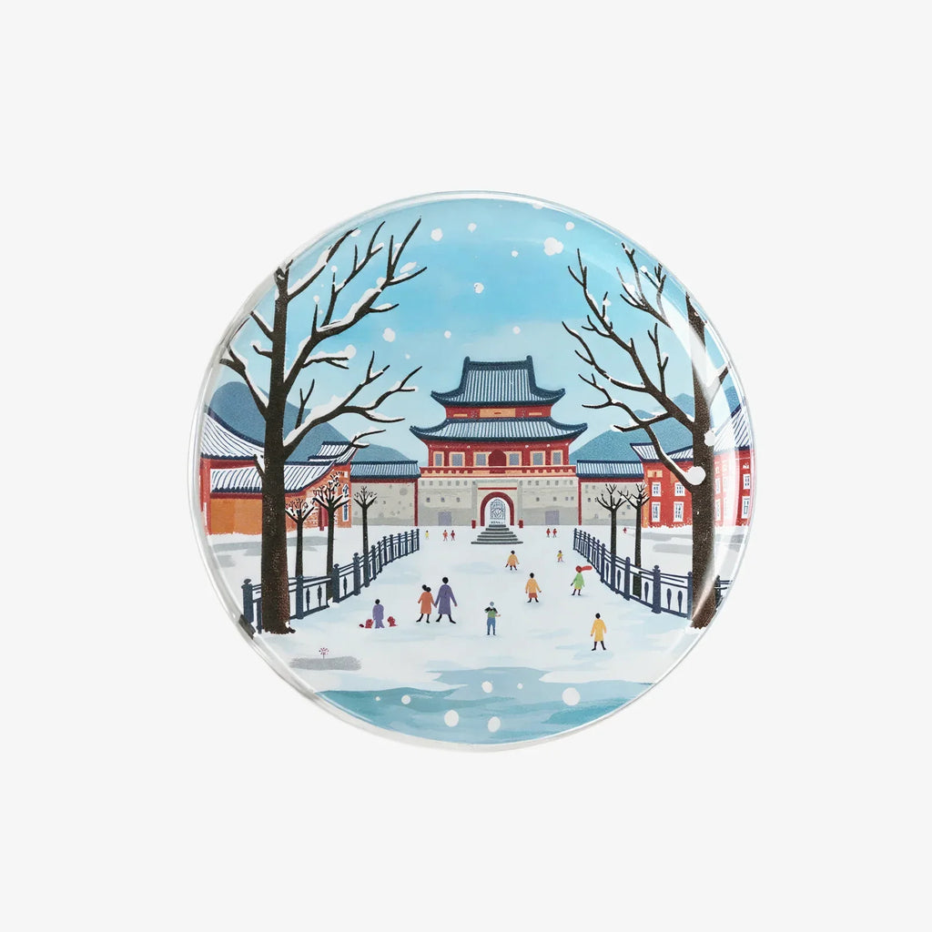 Winter Ancient Architecture Scenery Phone Grip Stand